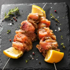 brochette de poulet thym citrons