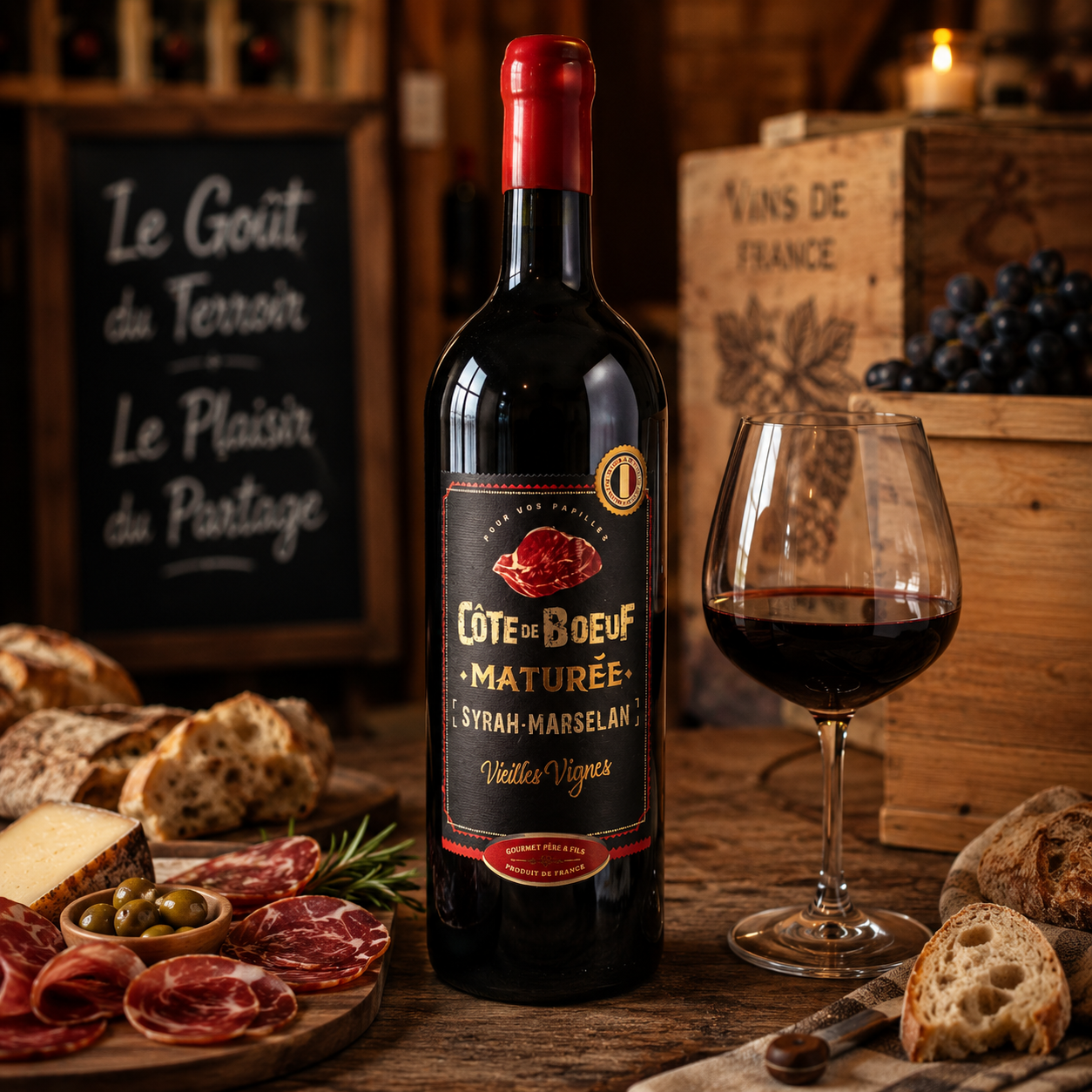 Côte de Bœuf Maturée – Syrah - Marselan – Vieilles Vignes 1 Côte de Bœuf Maturée – Syrah - Marselan – Vieilles Vignes